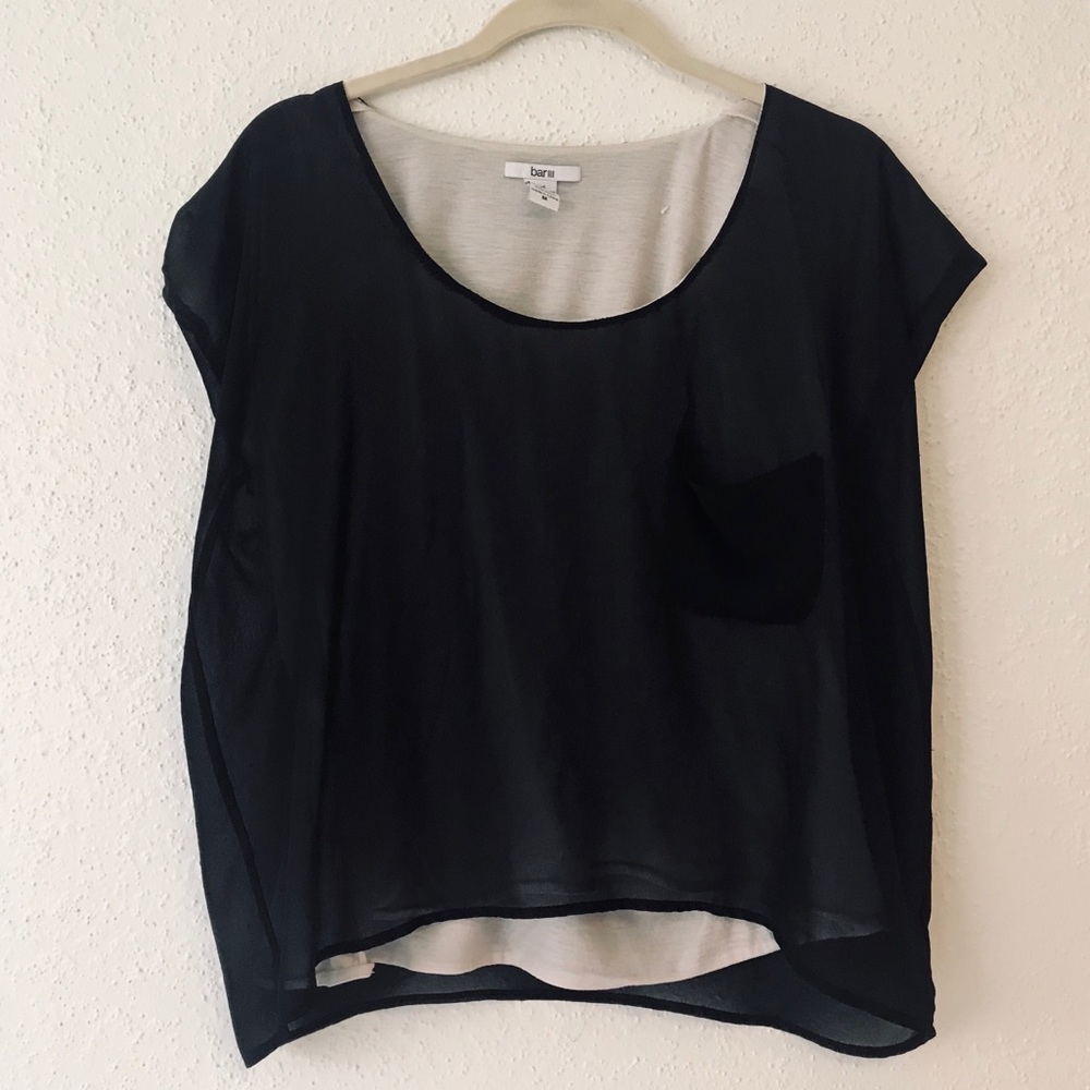 Bar III Black Cashmere Blouse